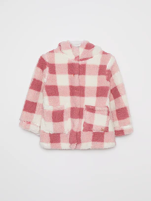 Abrigo Peludo Niña Rosado Familyshop