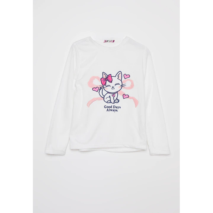 Pijama Polar Mujer Blanco Familyshop 1