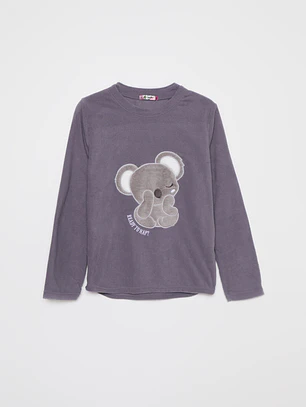 Pijama Polar Koala Mujer Gris Familyshop
