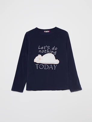 Pijama Polar Nube Mujer Azul Familyshop