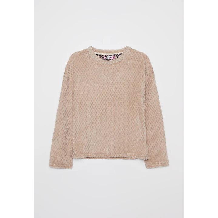 Pijama Waffle Mujer Beige Familyshop 1