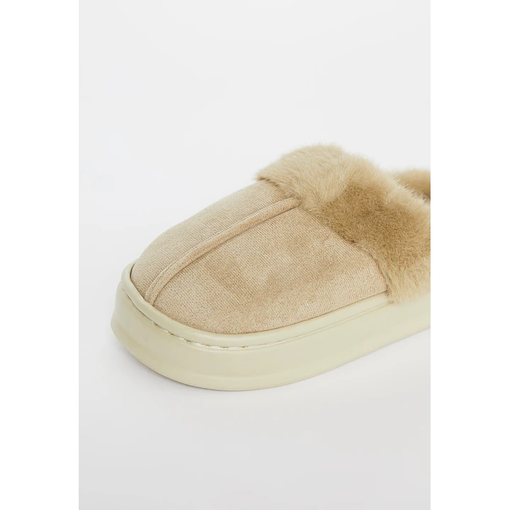 Pantufla Chiporro Borde Mujer Beige Familyshop 3