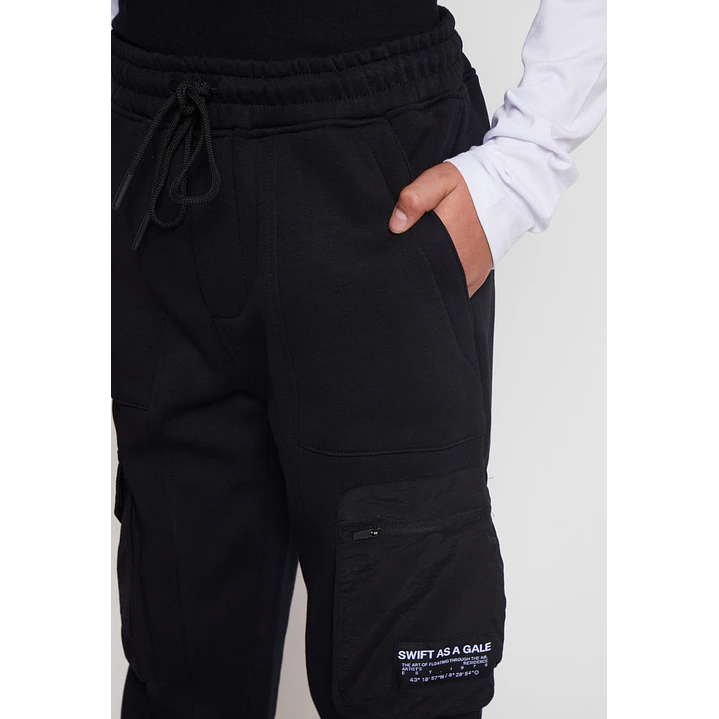 Pantalón Buzo Taslan Lolo Negro Familyshop 3