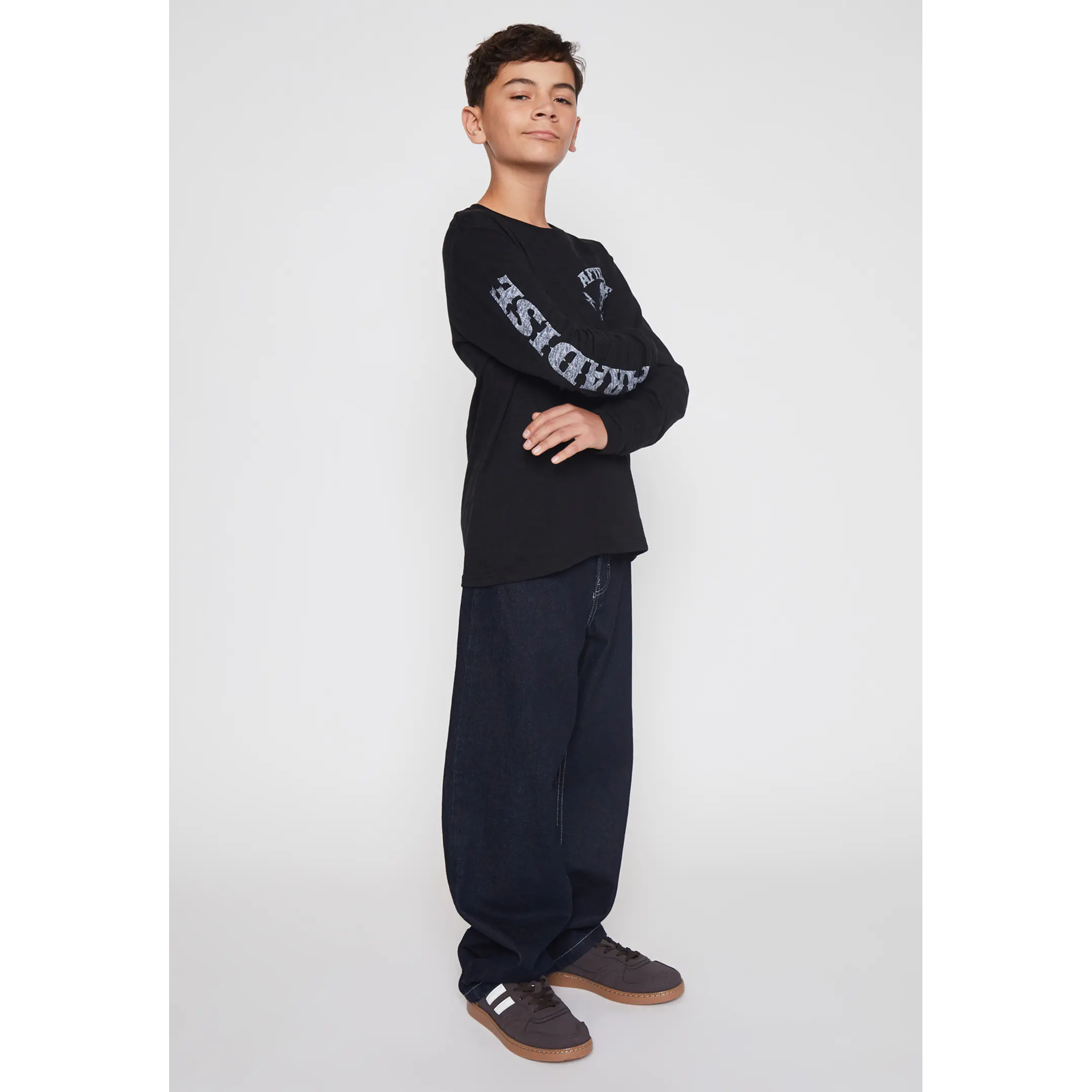 Polera Urban Manga Lolo Negro Familyshop 3