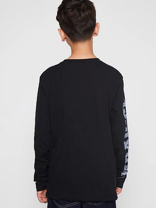 Polera Urban Manga Lolo Negro Familyshop