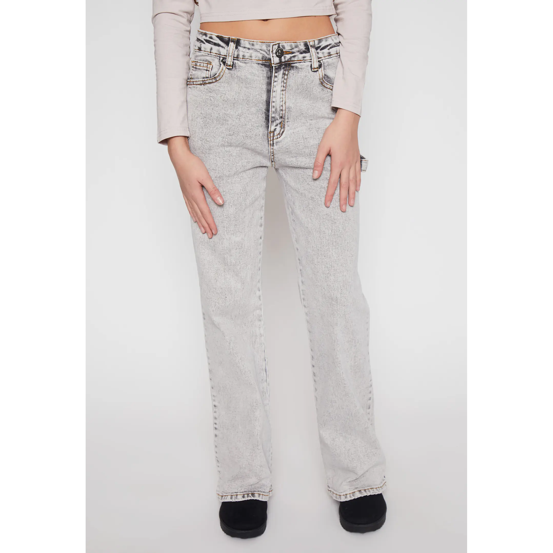 Jeans Wide Leg Carpintero Lola Gris Familyshop 1