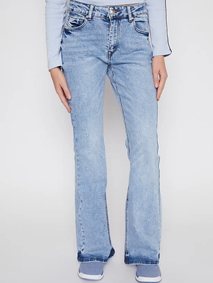 Jeans Flare Procesado Lola Azul Familyshop