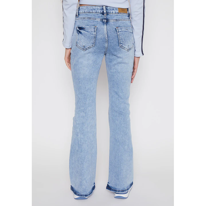Jeans Flare Procesado Lola Azul Familyshop 2