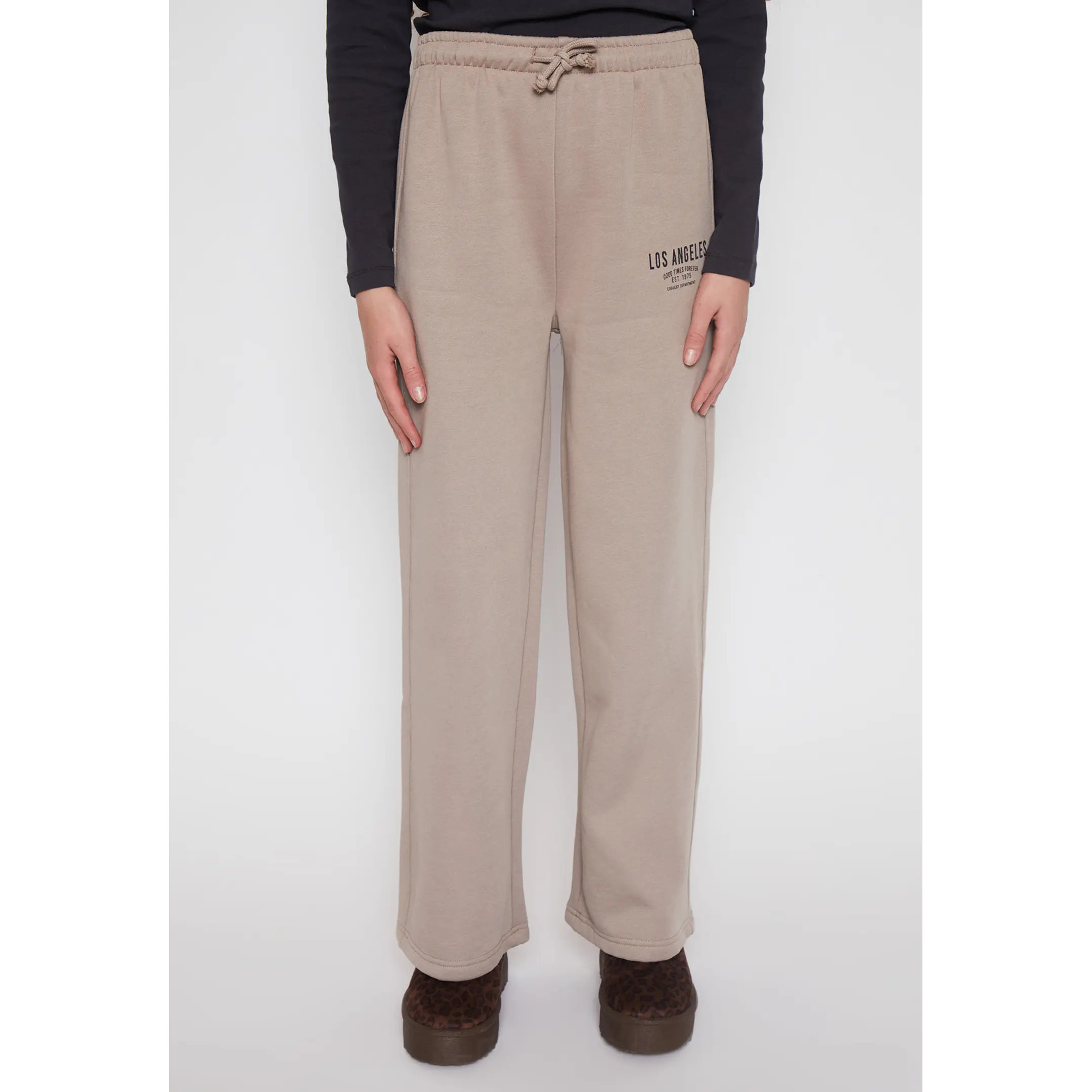 Pantalón Buzo Wide Leg College Lola Beige Familyshop 1