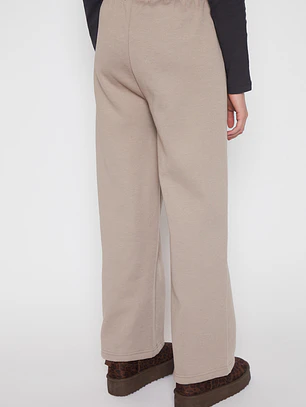 Pantalón Buzo Wide Leg College Lola Beige Familyshop