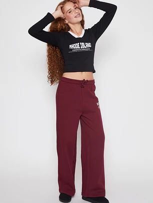 Pantalón Buzo Wide Leg Lola Burdeo Familyshop