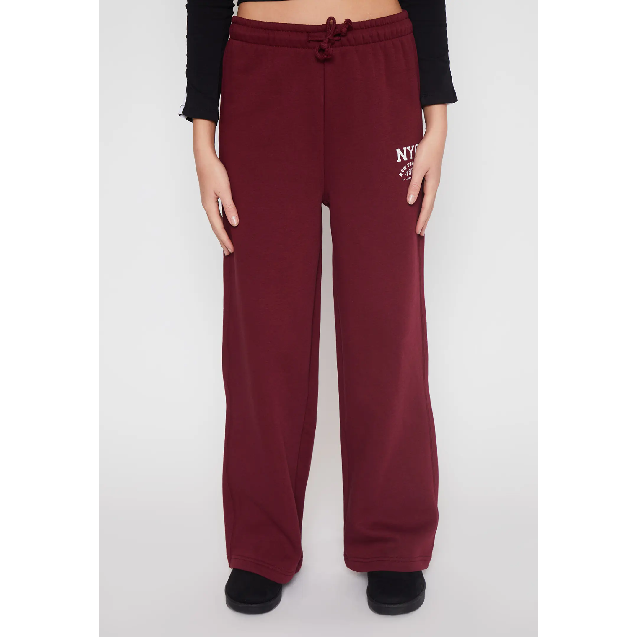 Pantalón Buzo Wide Leg Lola Burdeo Familyshop 1