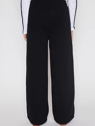 Pantalón Buzo Wide Leg College Lola Negro Familyshop