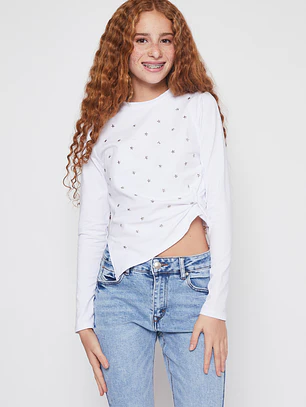 Polera Asimétrico Lola Blanco Familyshop