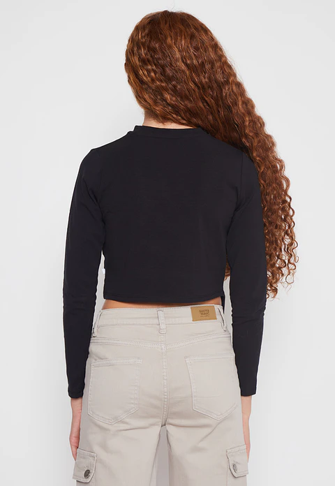 Polera Asimétrico Lola Negro Familyshop