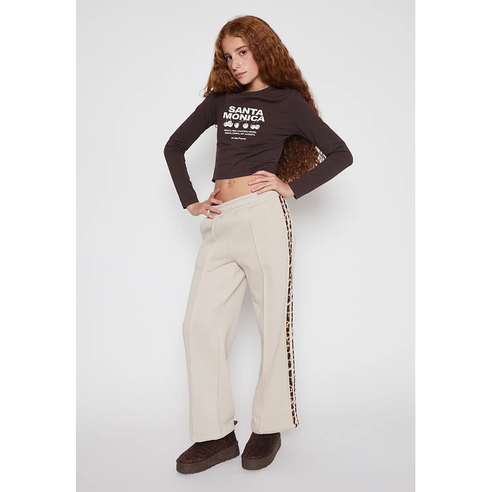 Pantalón Buzo Wide Leg Lola Beige Familyshop 4
