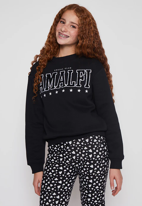Polerón Varsity Lola Negro Familyshop