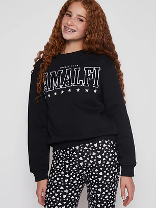 Polerón Varsity Lola Negro Familyshop