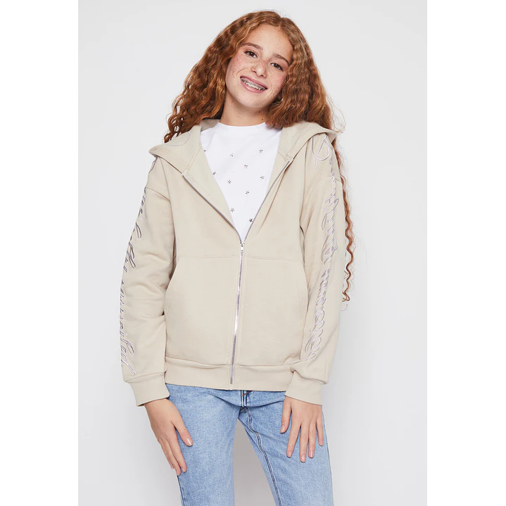 Polerón Bordado Mangas Lola Beige Familyshop 1