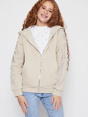 Polerón Bordado Mangas Lola Beige Familyshop