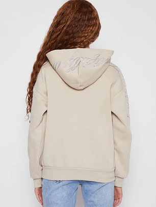 Polerón Bordado Mangas Lola Beige Familyshop