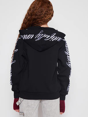 Polerón Bordado Lola Negro Familyshop