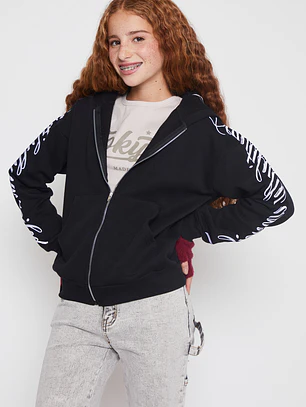 Polerón Bordado Lola Negro Familyshop