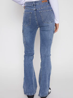 Jeans Flare Blue Mujer Azul Familyshop