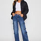 Jeans Wide Leg Carg Mujer Azul Familyshop - Miniatura 4