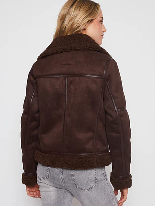 Chaqueta Aviadora Mujer Café Familyshop