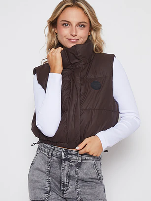 Parka Engomado Mujer Café Familyshop