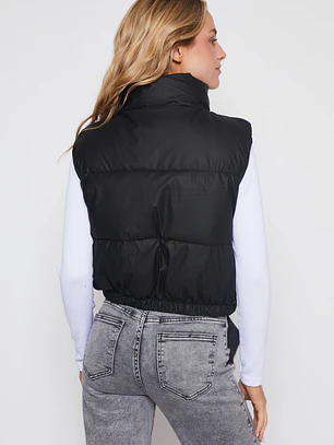 Parka Engomado Mujer Negro Familyshop