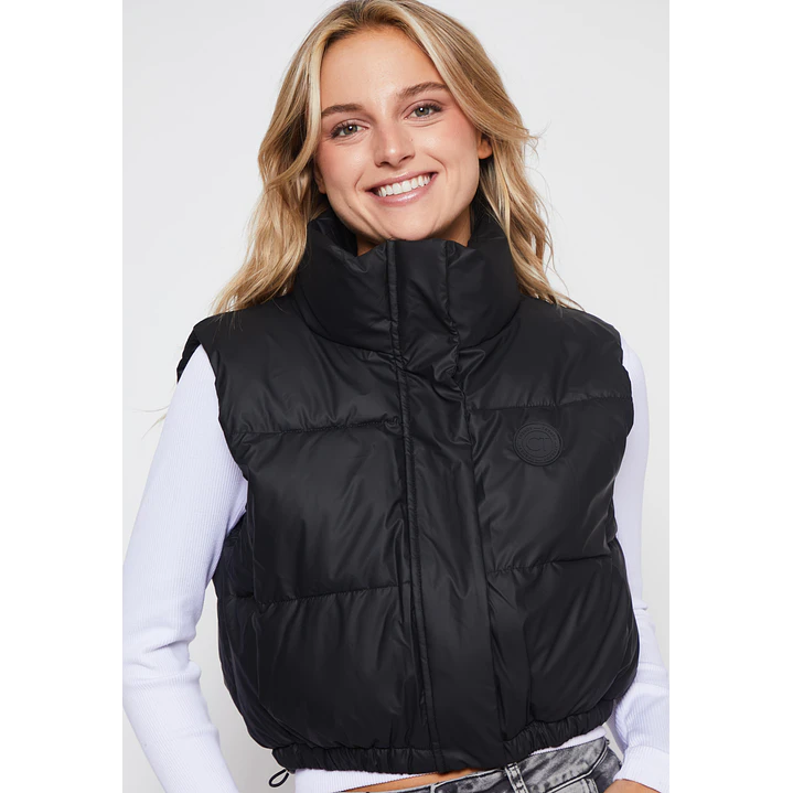 Parka Engomado Mujer Negro Familyshop 3