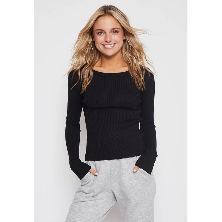 Sweater Canutón Manga Larga Mujer Negro Familyshop 1