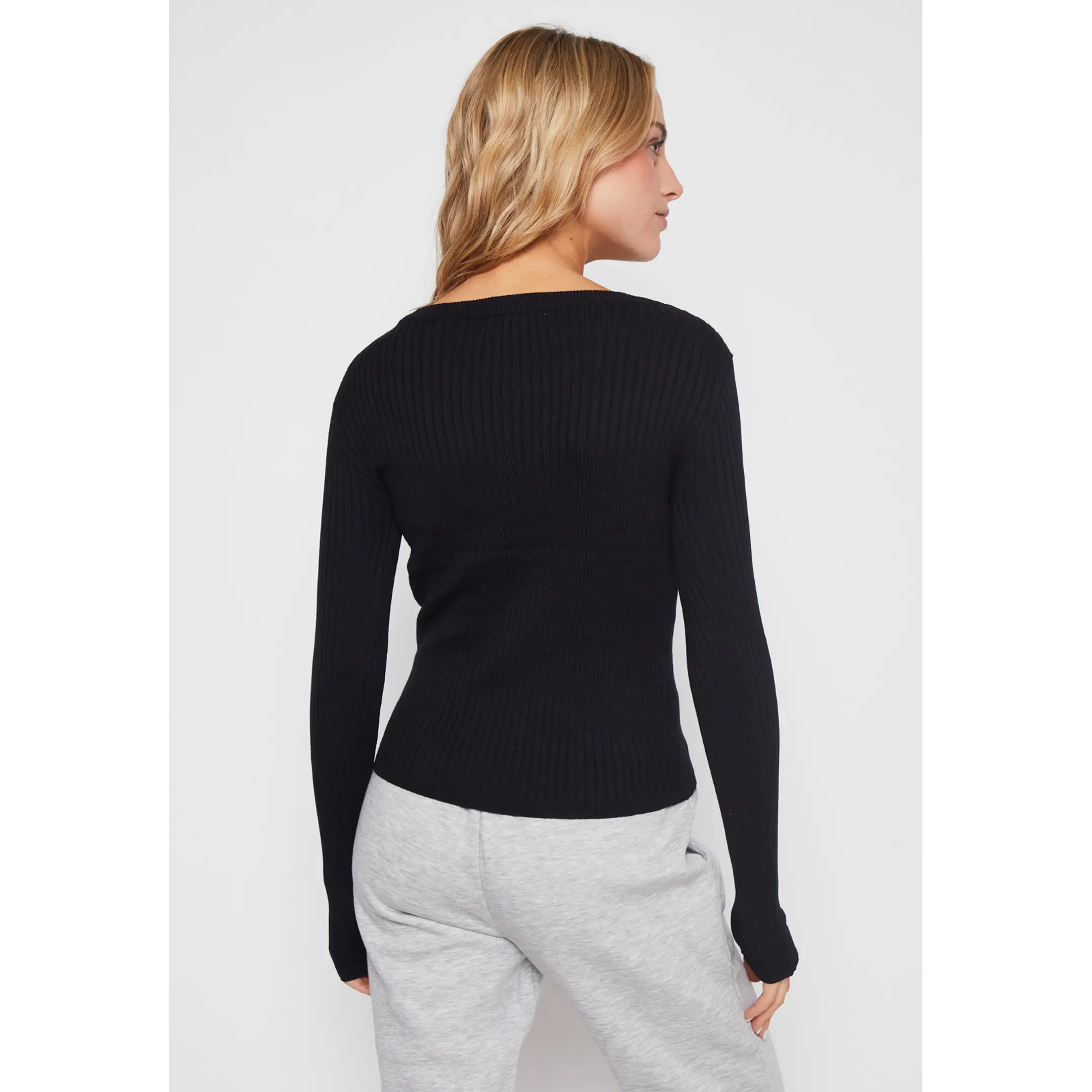 Sweater Canutón Manga Larga Mujer Negro Familyshop 2