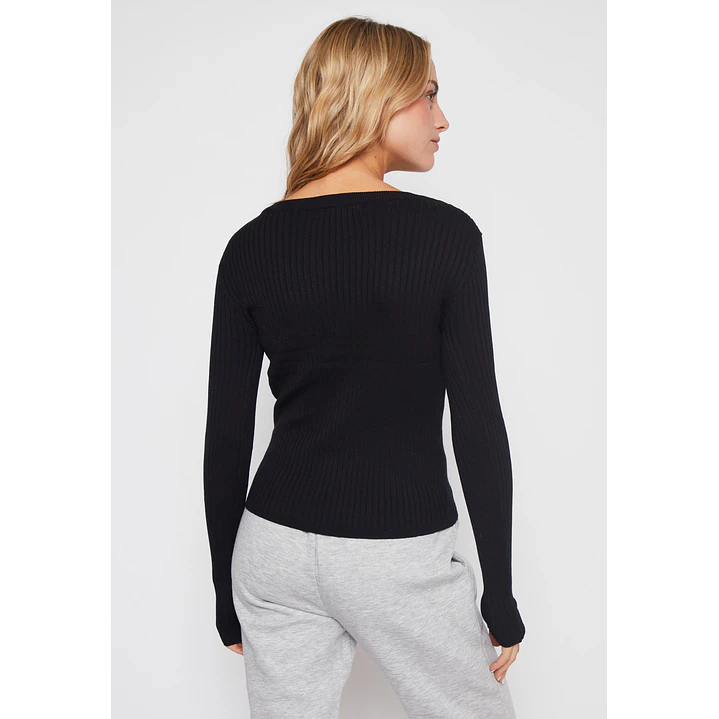 Sweater Canutón Manga Larga Mujer Negro Familyshop 2