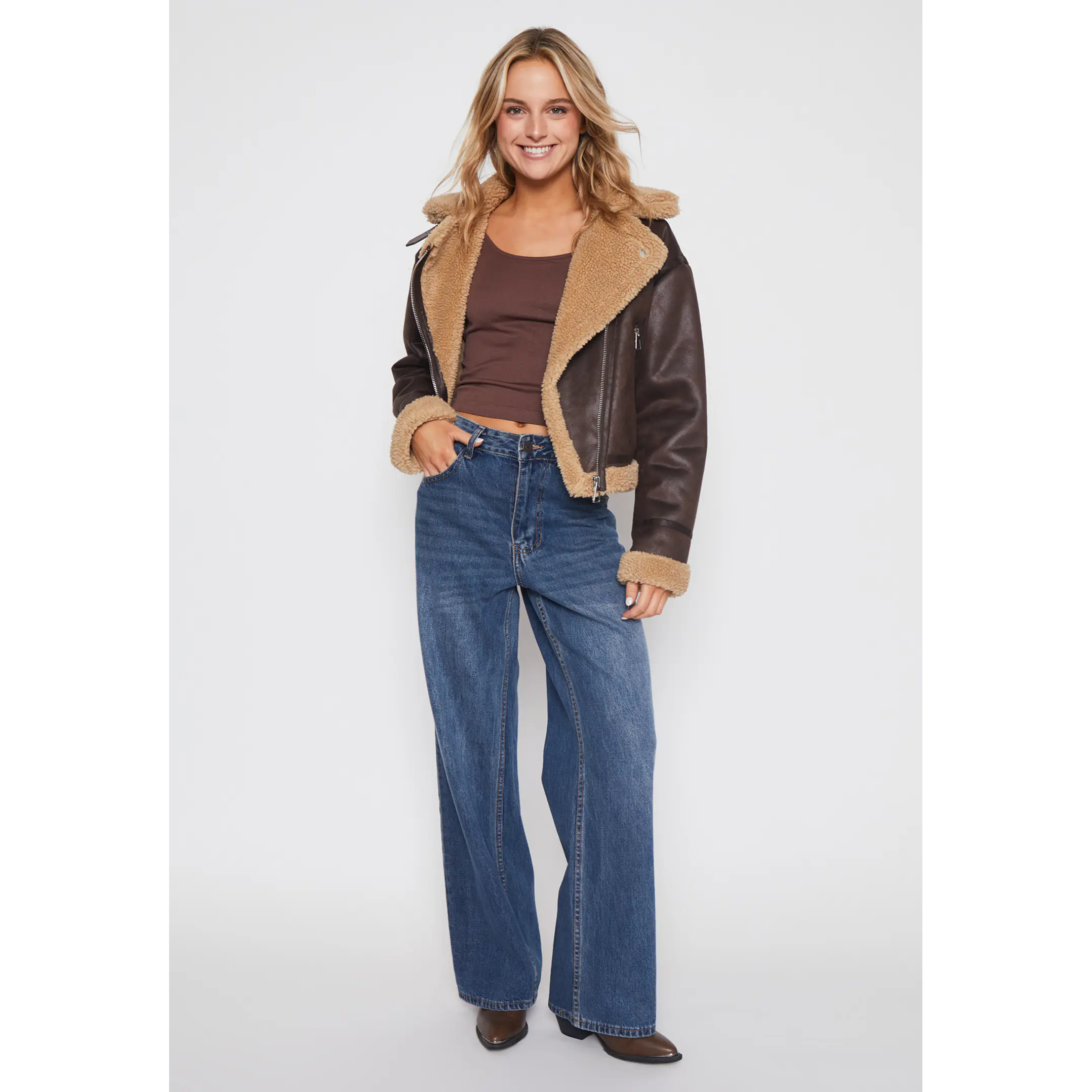 Jeans Wide Leg Mujer Azul Familyshop 4