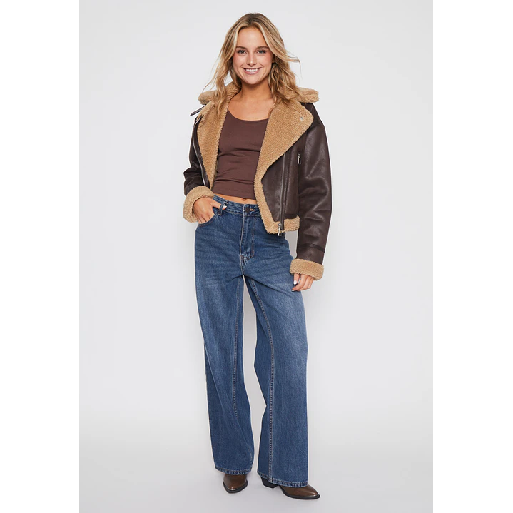 Jeans Wide Leg Mujer Azul Familyshop 4