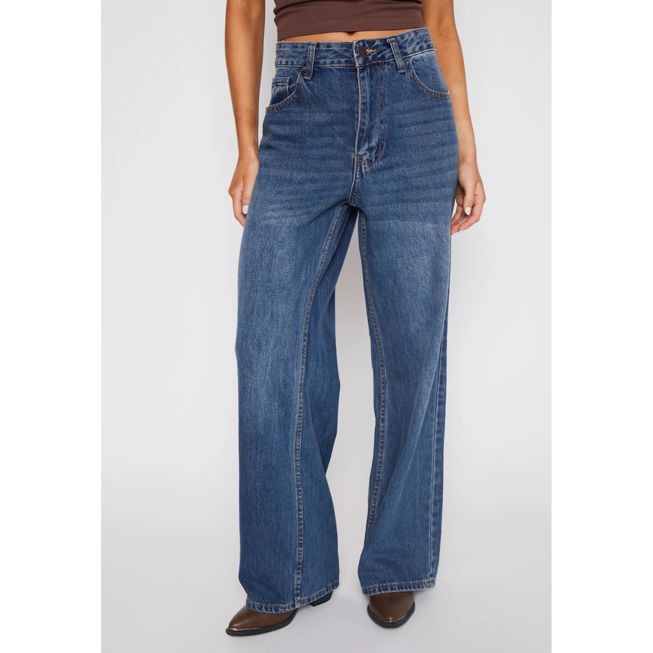 Jeans Wide Leg Mujer Azul Familyshop 1