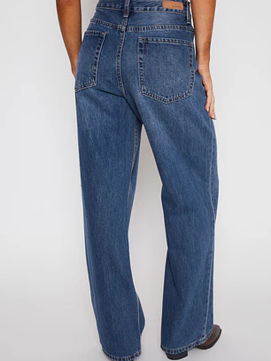 Jeans Wide Leg Mujer Azul Familyshop