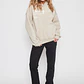 Polerón Hoodie Mujer Beige Familyshop - Miniatura 4