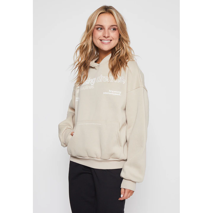 Polerón Hoodie Mujer Beige Familyshop 1