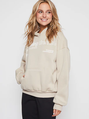 Polerón Hoodie Mujer Beige Familyshop