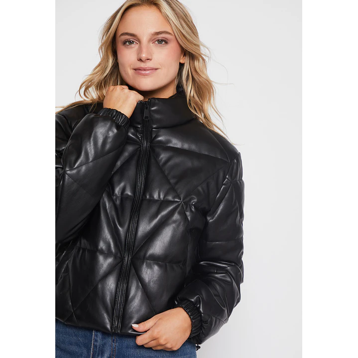 Chaqueta Cuero Mujer Negro Familyshop 3