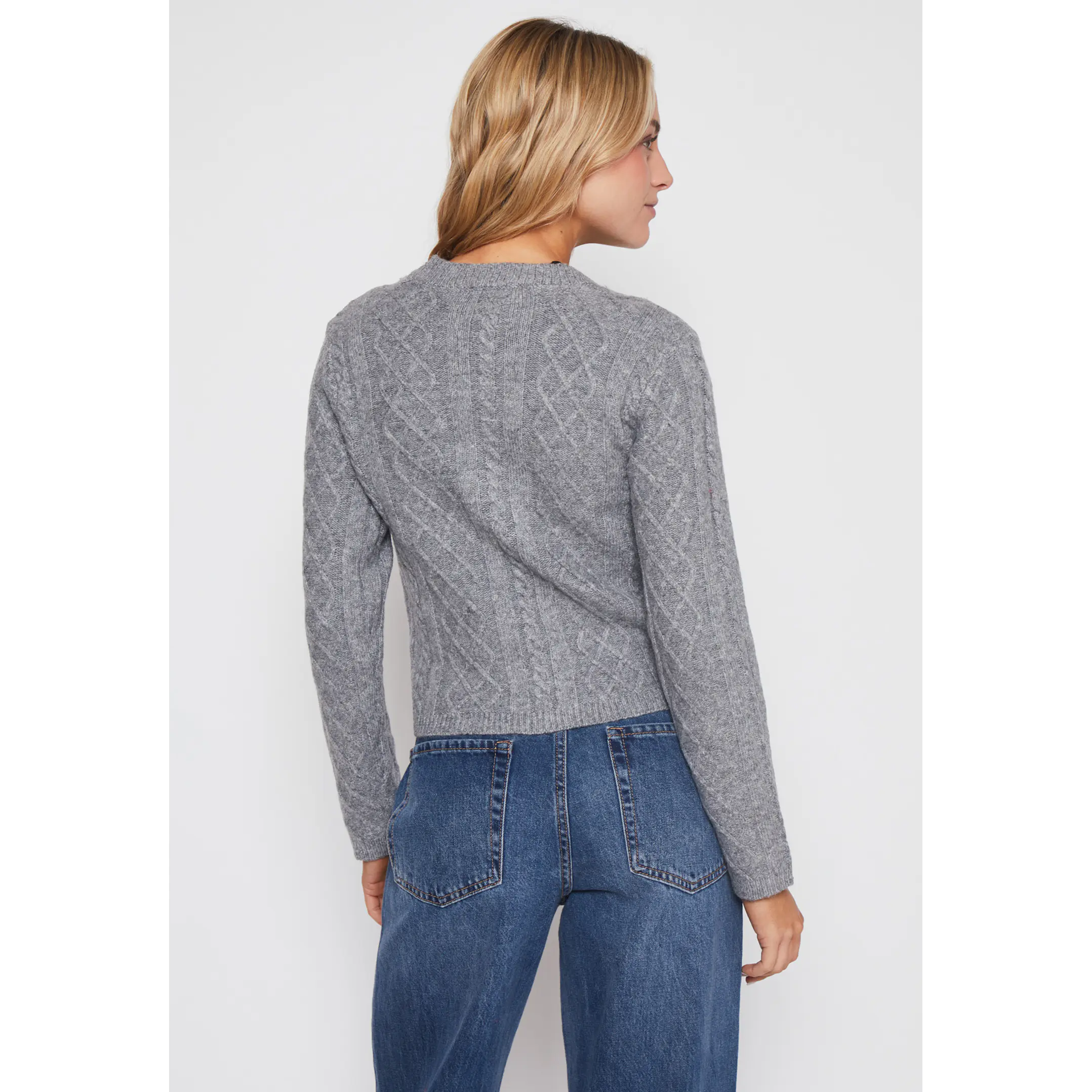 Sweater Trenzas Mujer Gris Familyshop 2
