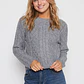 Sweater Trenzas Mujer Gris Familyshop - Miniatura 1