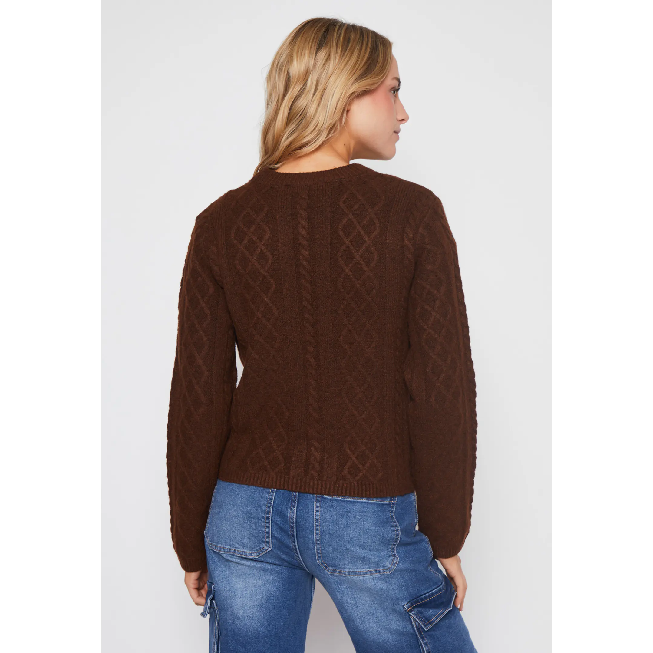 Sweater Trenza Mujer Burdeo Familyshop 2