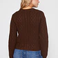 Sweater Trenza Mujer Burdeo Familyshop - Miniatura 2