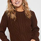 Sweater Trenza Mujer Burdeo Familyshop - Miniatura 3