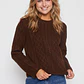 Sweater Trenza Mujer Burdeo Familyshop - Miniatura 1